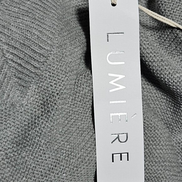 Lumière Gray Knit Sweater Womens Pullover Style V-Neck New in Bag - Picture 7 of 8